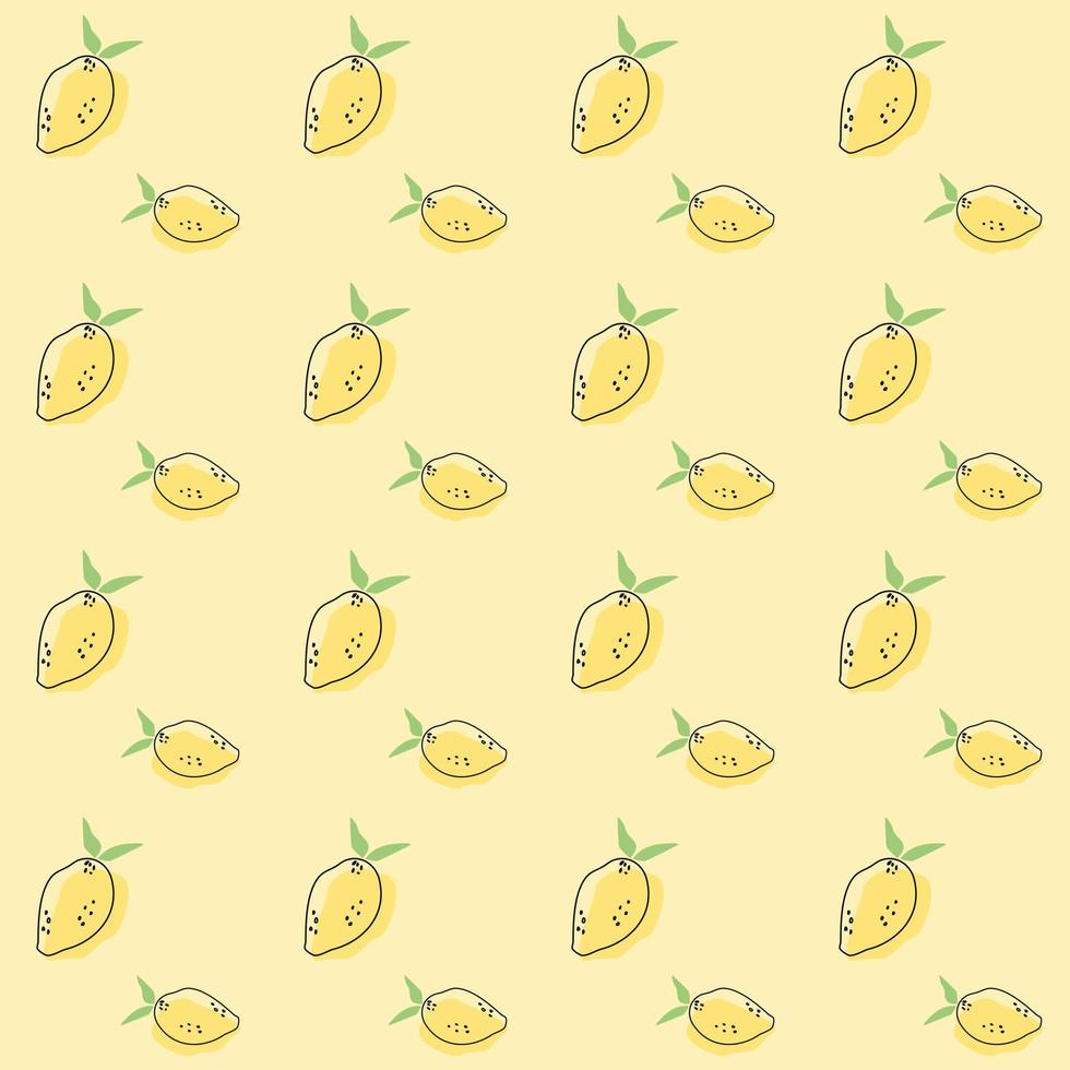 Seamless pattern with lemon. vector