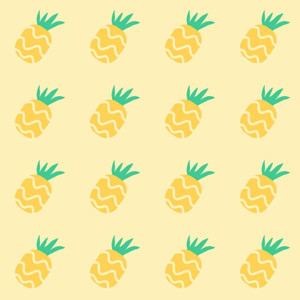 seamless background with pineapple. vector
