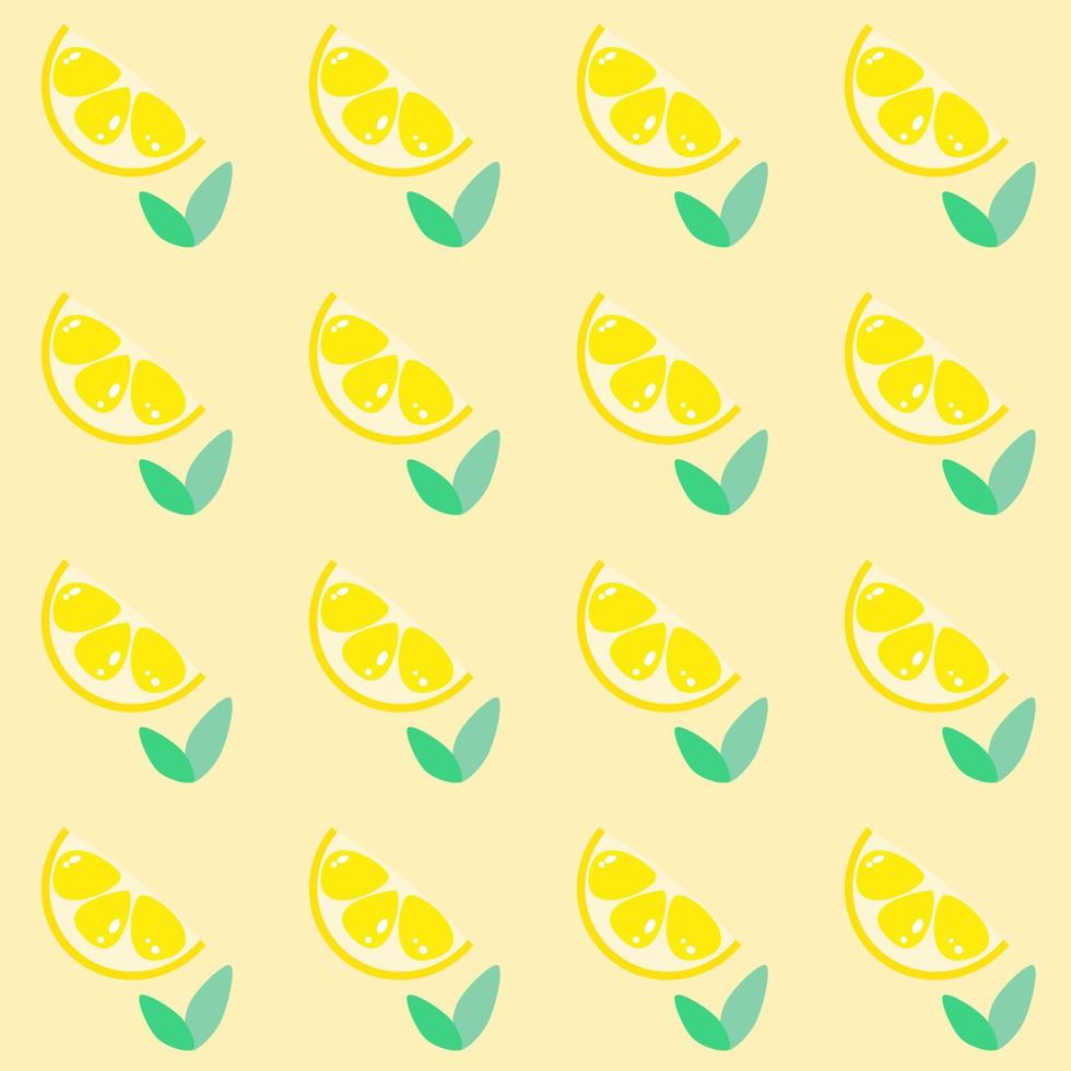 Seamless pattern with lemon. vector
