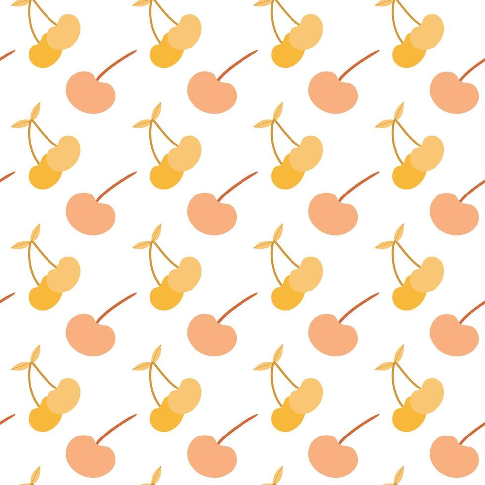 Seamless pattern with minimal shapes of cherry.background of cherry cute. vector