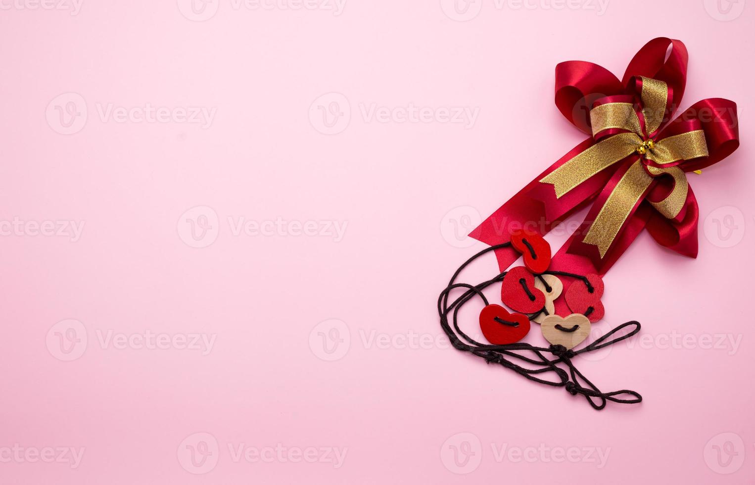 Creative flat lay of hobby time and art tools on a colorful pink background. Copy space photo