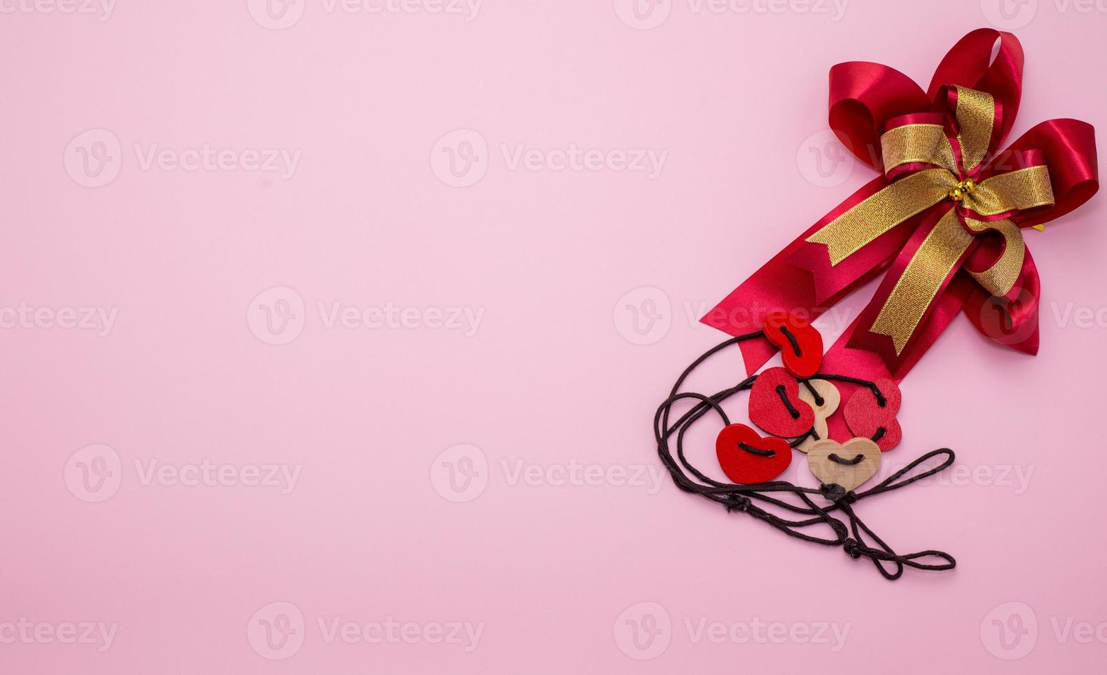 Creative flat lay of hobby time and art tools on a colorful pink background. Copy space photo