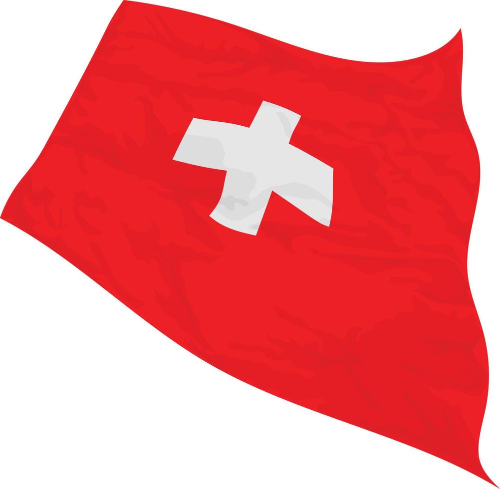Vector illustration of Switzerland flag