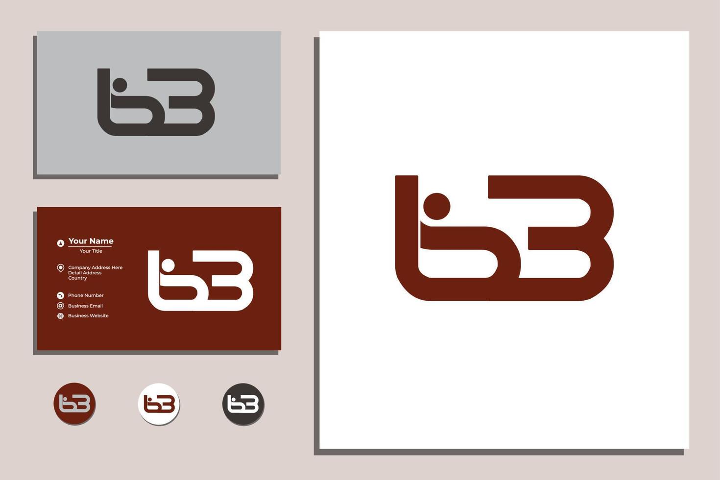 babero de letras para el icono del logo vector