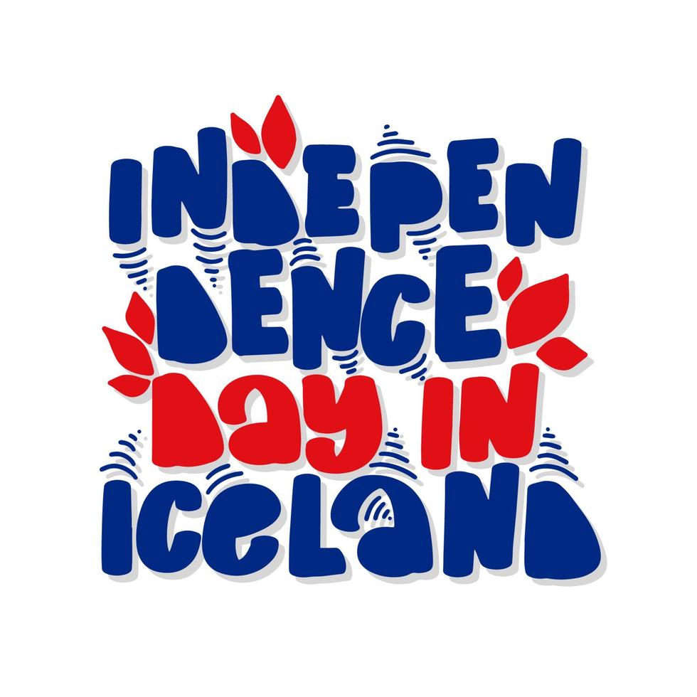 día nacional islandés. traducir - día nacional de islandia. se celebra anualmente el 17 de junio en islandia. feliz fiesta nacional de la libertad. diseño de carteles patrióticos. ilustración vectorial vector