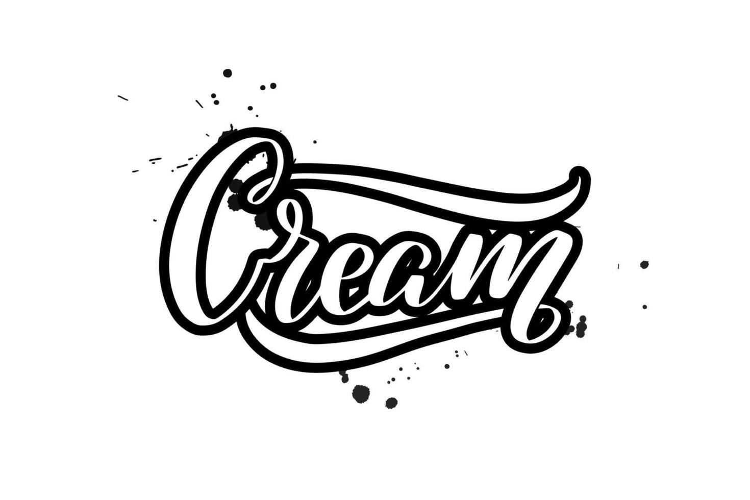 crema inspiradora con letras de pincel escritas a mano. ilustración de caligrafía vectorial aislada sobre fondo blanco. tipografía para pancartas, insignias, postales, camisetas, impresiones, carteles. vector