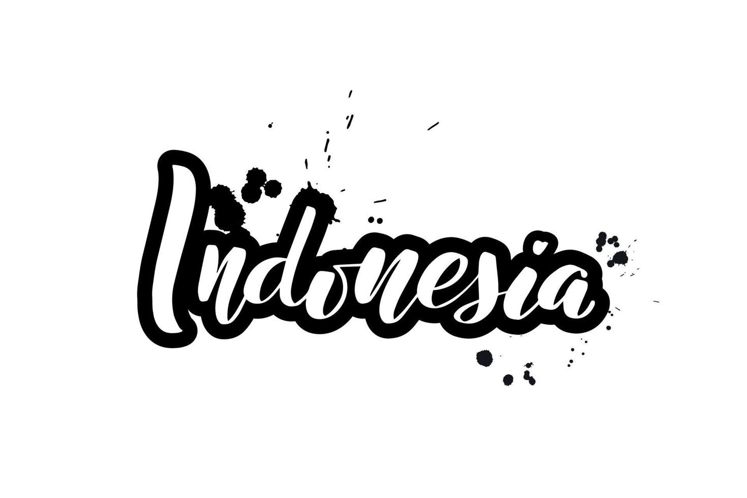 pincel inspirador escrito a mano con letras de indonesia. ilustración de caligrafía vectorial aislada sobre fondo blanco. tipografía para pancartas, insignias, postales, camisetas, impresiones, carteles. vector