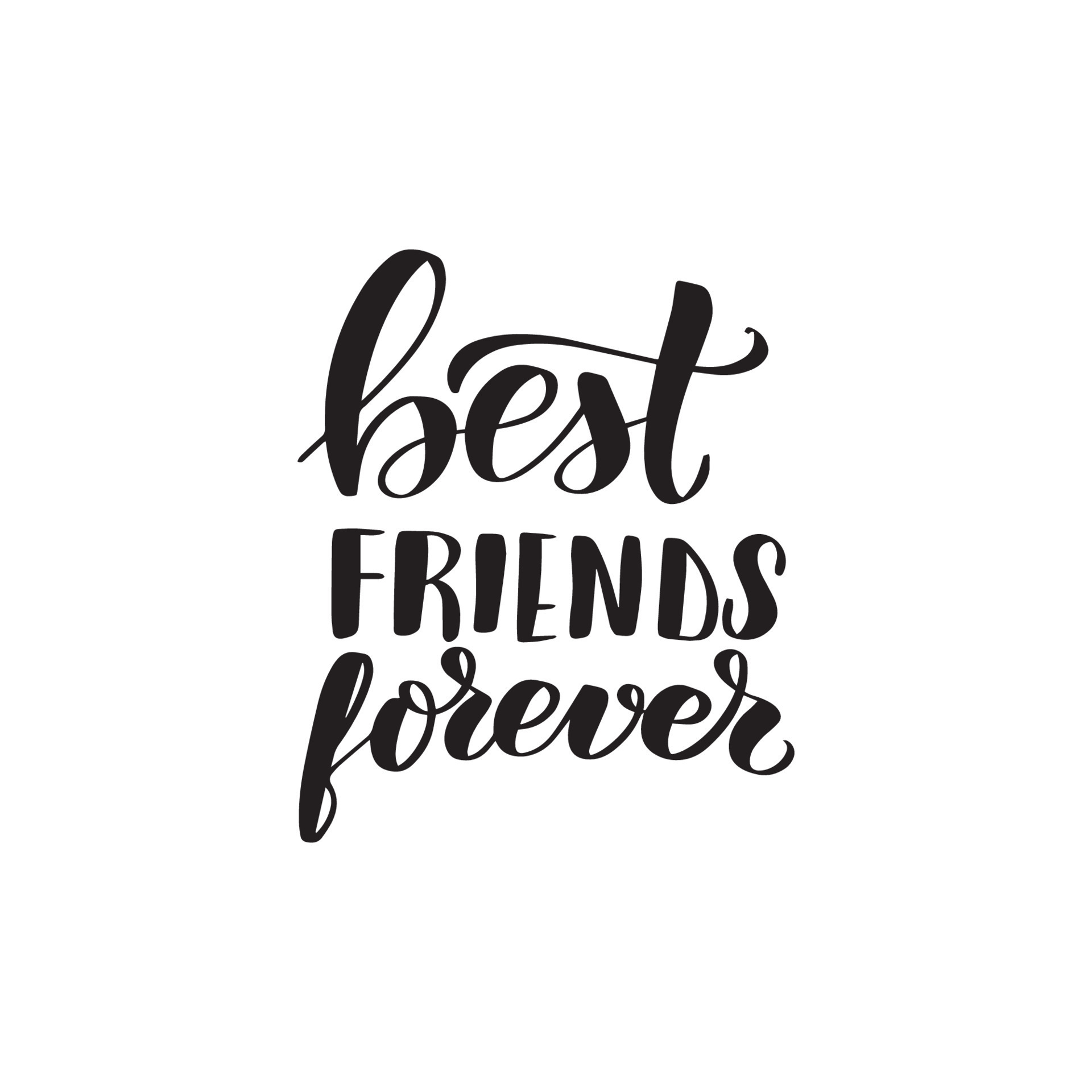 Best Friends Forever Typographic Design Stock Illustrations – 149