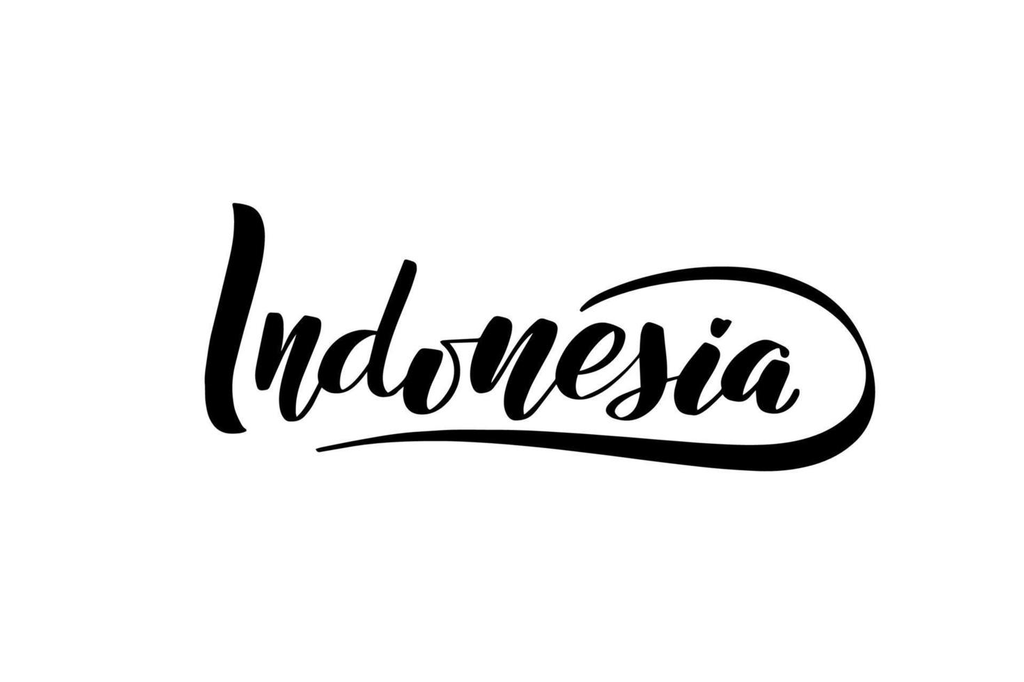 pincel inspirador escrito a mano con letras de indonesia. ilustración de caligrafía vectorial aislada sobre fondo blanco. tipografía para pancartas, insignias, postales, camisetas, impresiones, carteles. vector