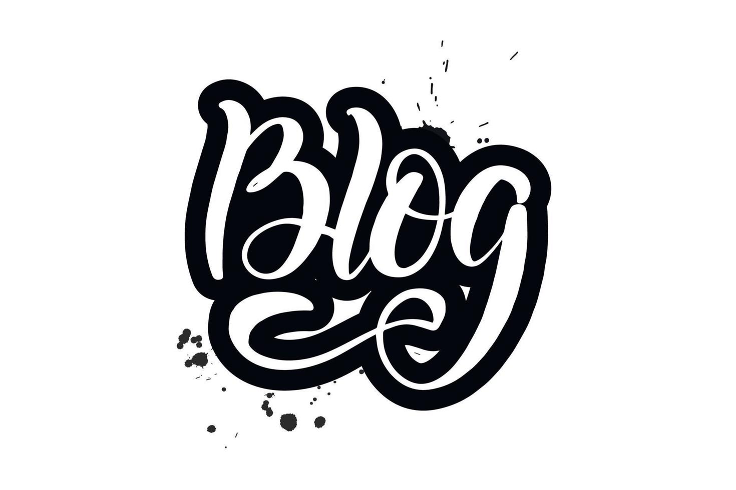 Blog inspirador de letras de pincel manuscritas. ilustración de caligrafía vectorial aislada sobre fondo blanco. tipografía para pancartas, insignias, postales, camisetas, impresiones, carteles. vector