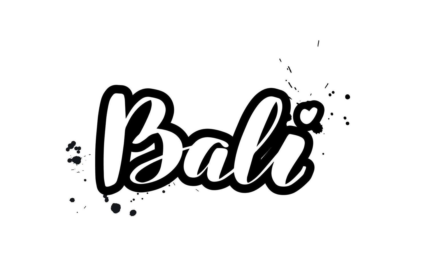 pincel inspirador escrito a mano con letras bali. ilustración de caligrafía vectorial aislada sobre fondo blanco. tipografía para pancartas, insignias, postales, camisetas, impresiones, carteles. vector