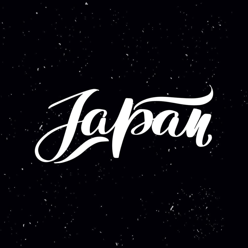 pizarra pizarra letras japón. texto de caligrafía escrito a mano, tiza en una pizarra, ilustración vectorial. saludos para logotipo, insignia, icono. vector