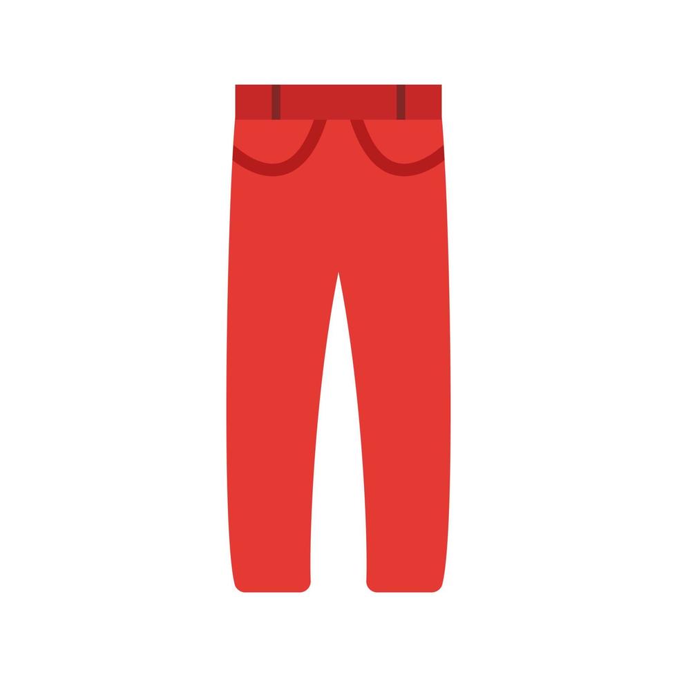 Warm Trousers Flat Multicolor Icon vector