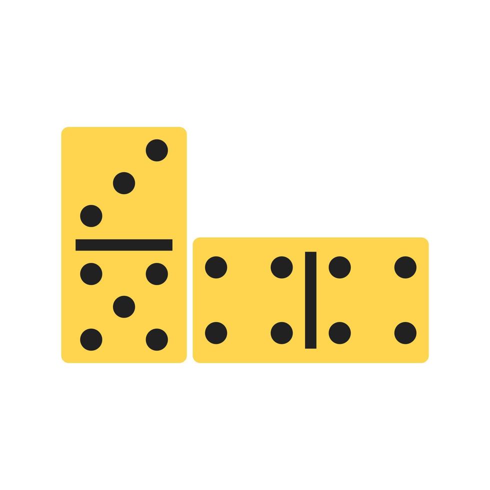 Domino Game Flat Multicolor Icon vector