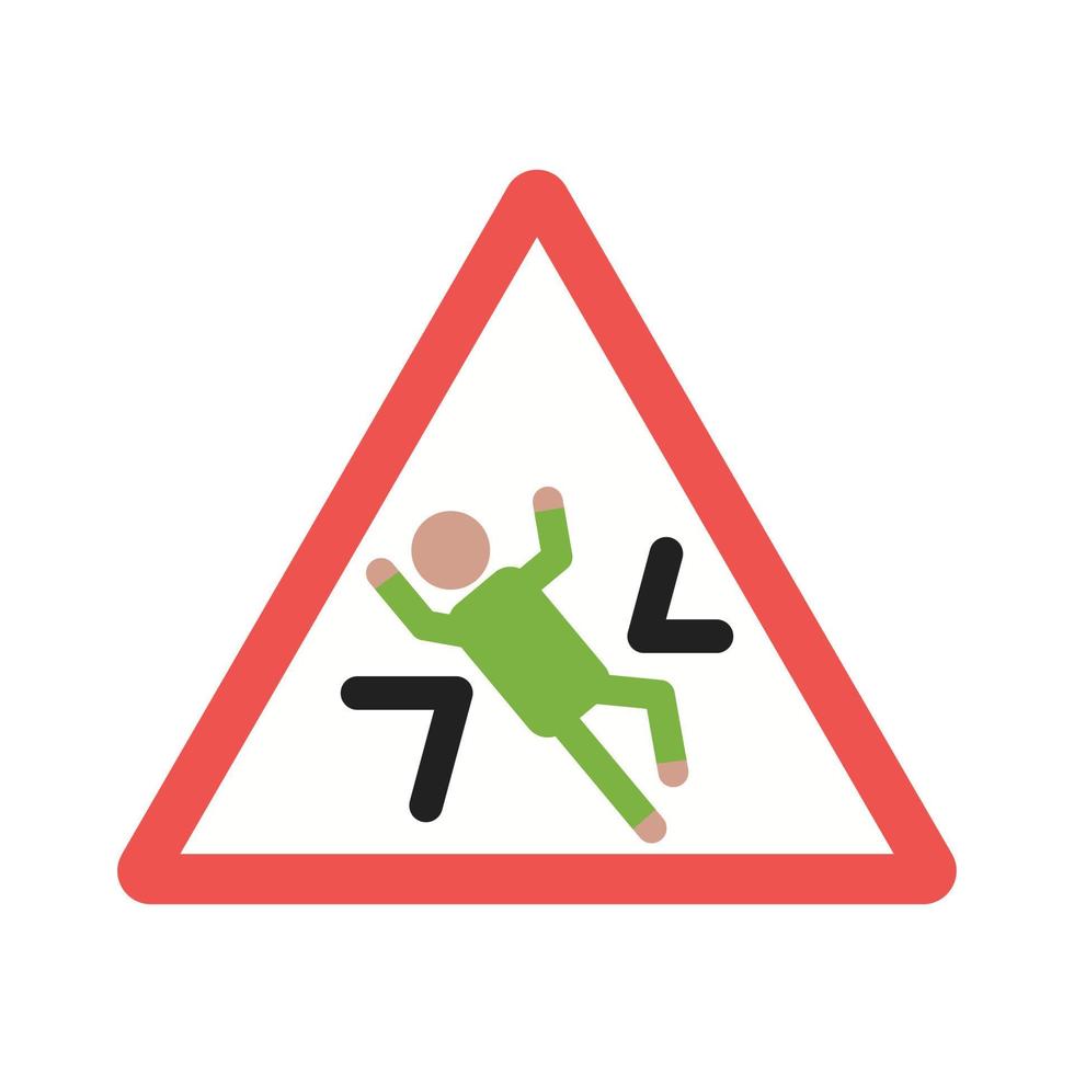 Crush Zone Flat Multicolor Icon vector
