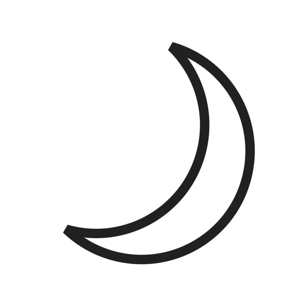 Crescent Line Icon vector