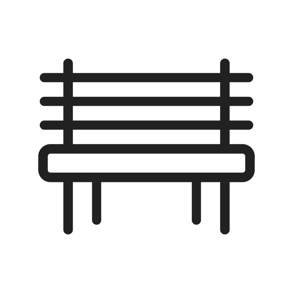 Garden Bench Line Icon vector