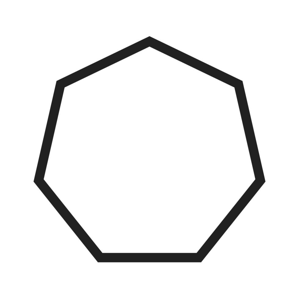 Octagon Line Icon vector
