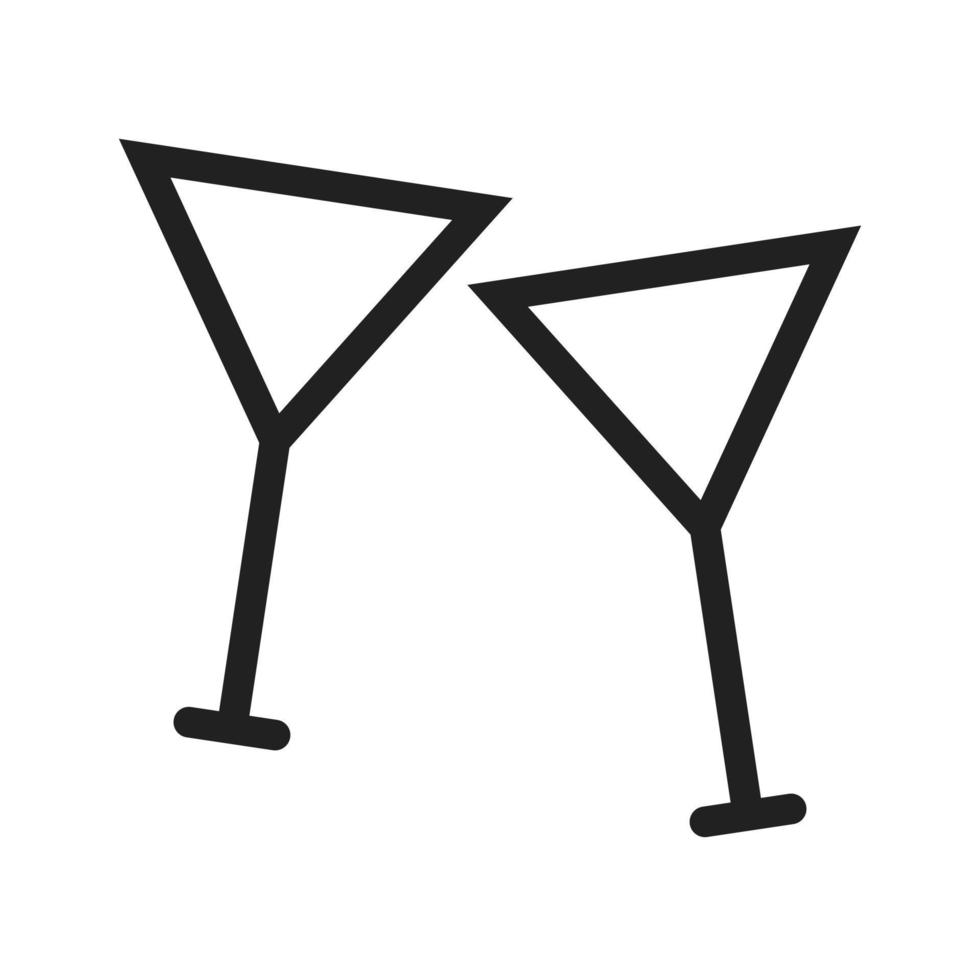 Glasses Line Icon vector