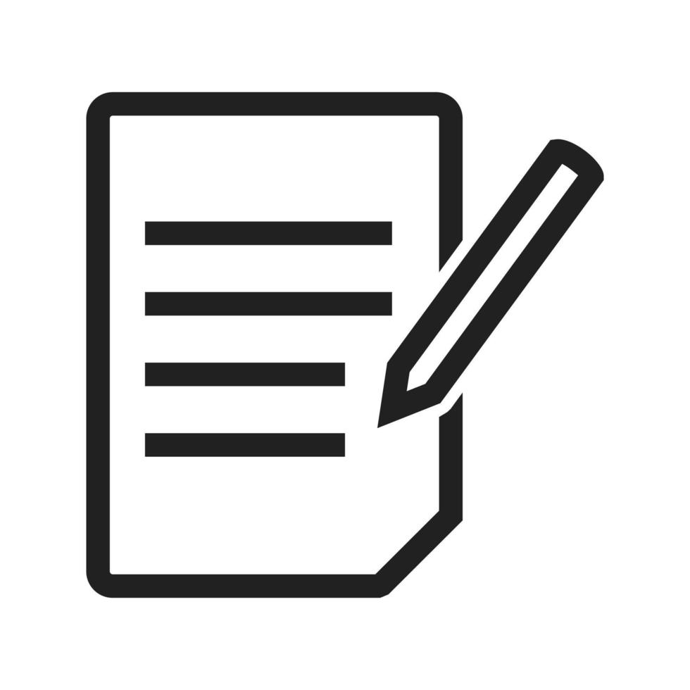 Official Document Line Icon vector