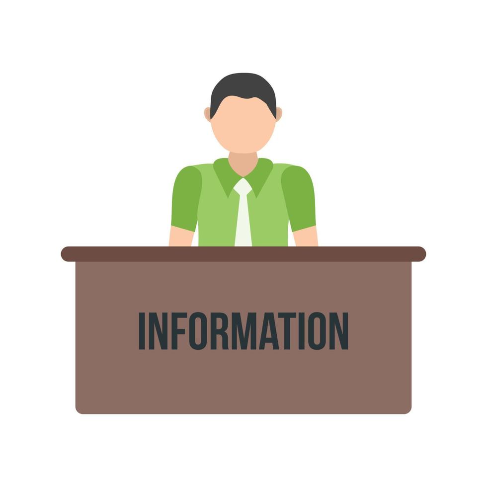 Information Desk Flat Multicolor Icon vector