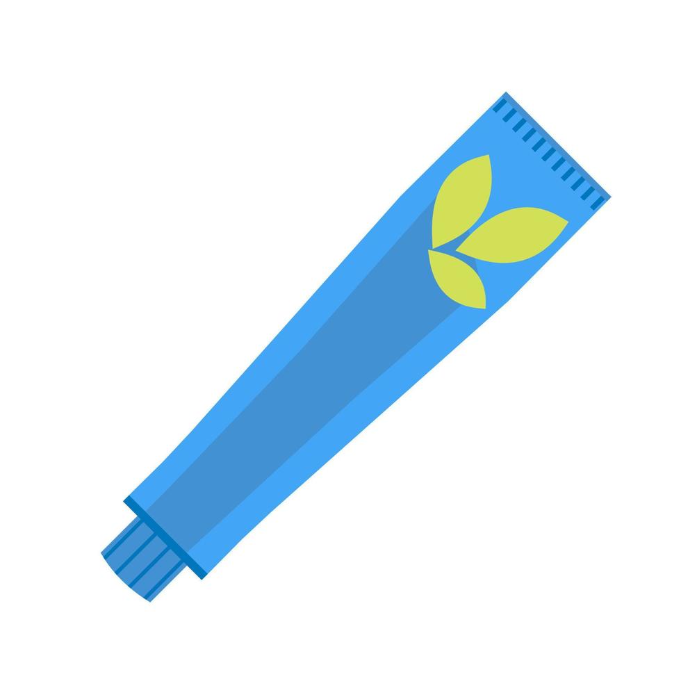 icono multicolor plano de pasta de dientes vector
