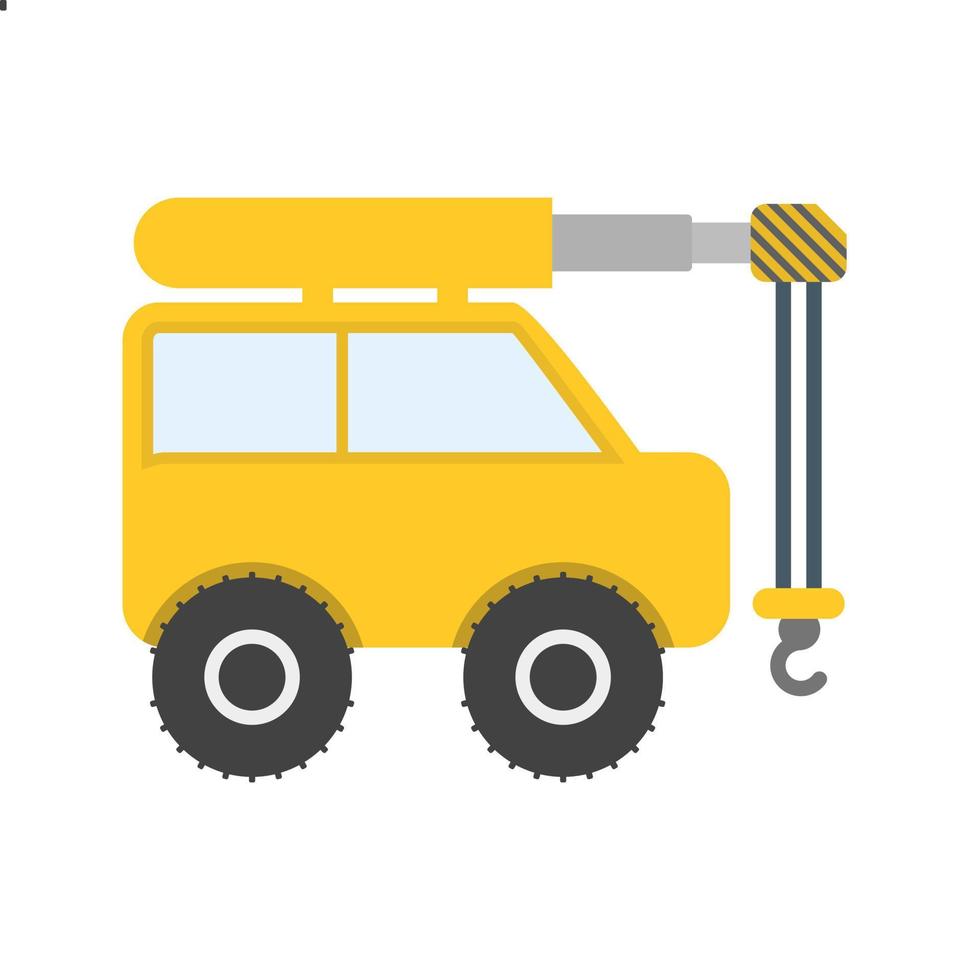 Crane Flat Multicolor Icon vector