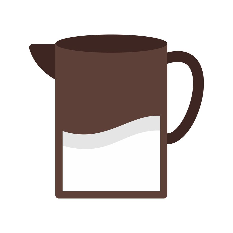 Milk Jug Flat Multicolor Icon vector