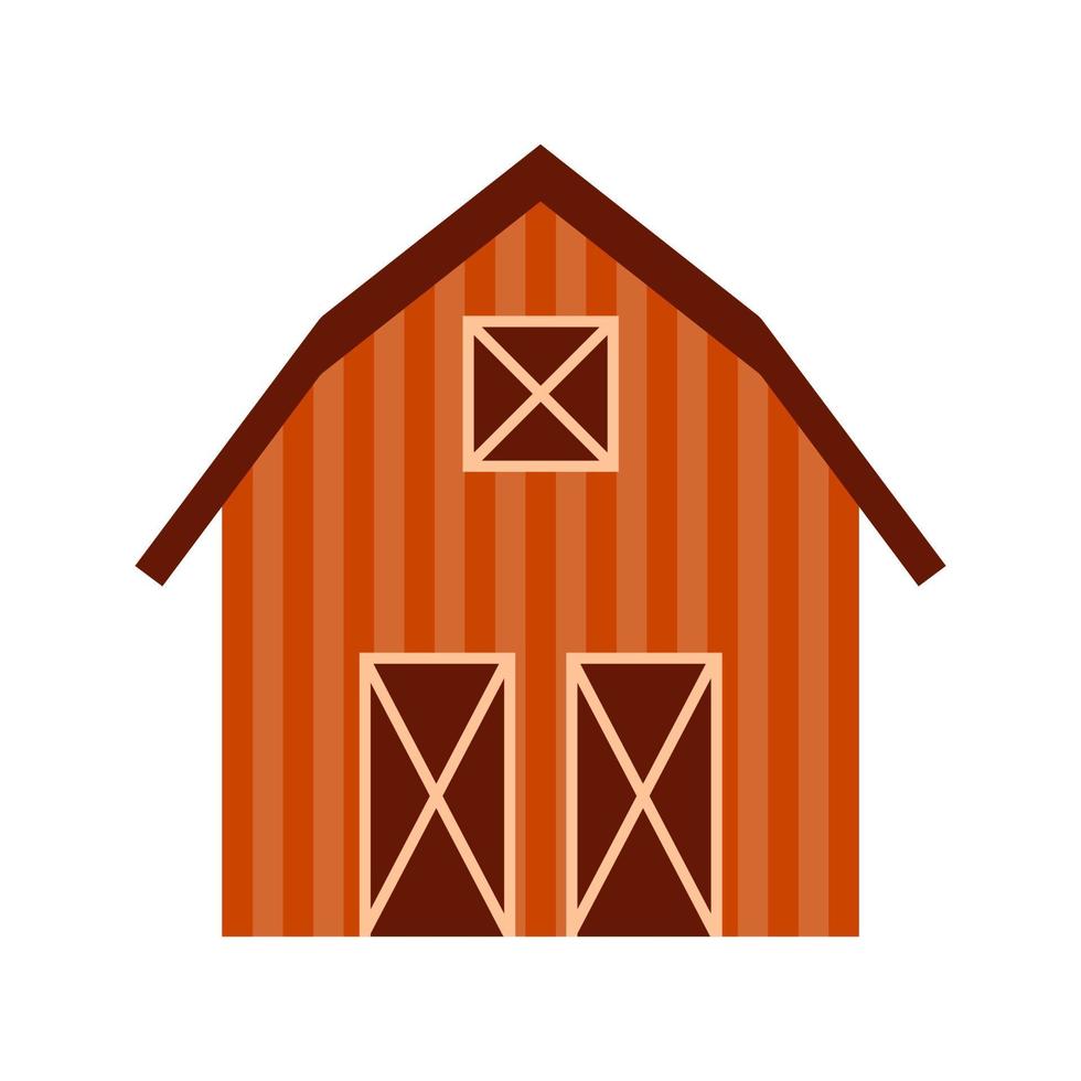 Barn Flat Multicolor Icon vector