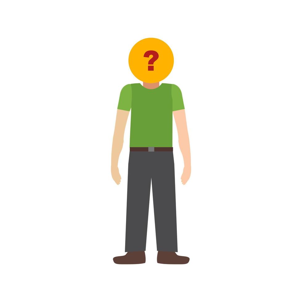 Unrecognizable Man Flat Multicolor Icon vector