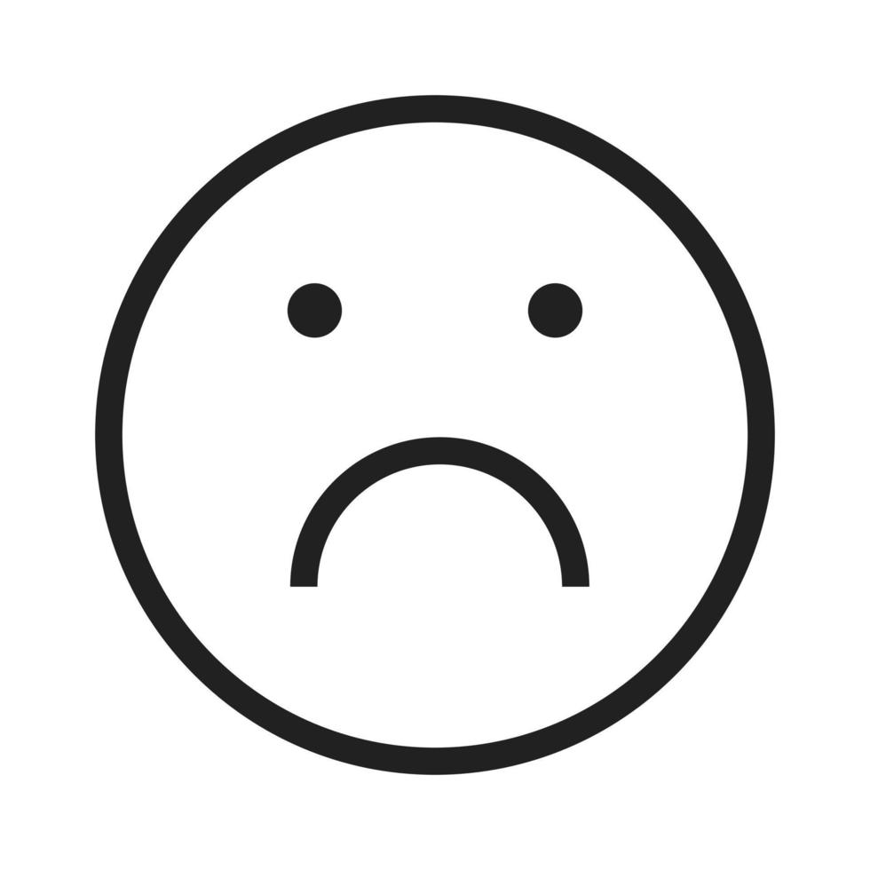 Sad Line Icon vector