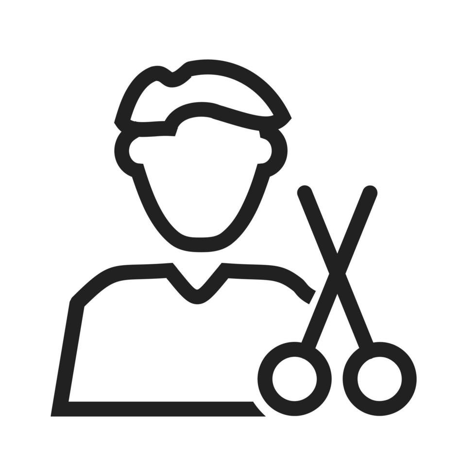 Barber Line Icon vector