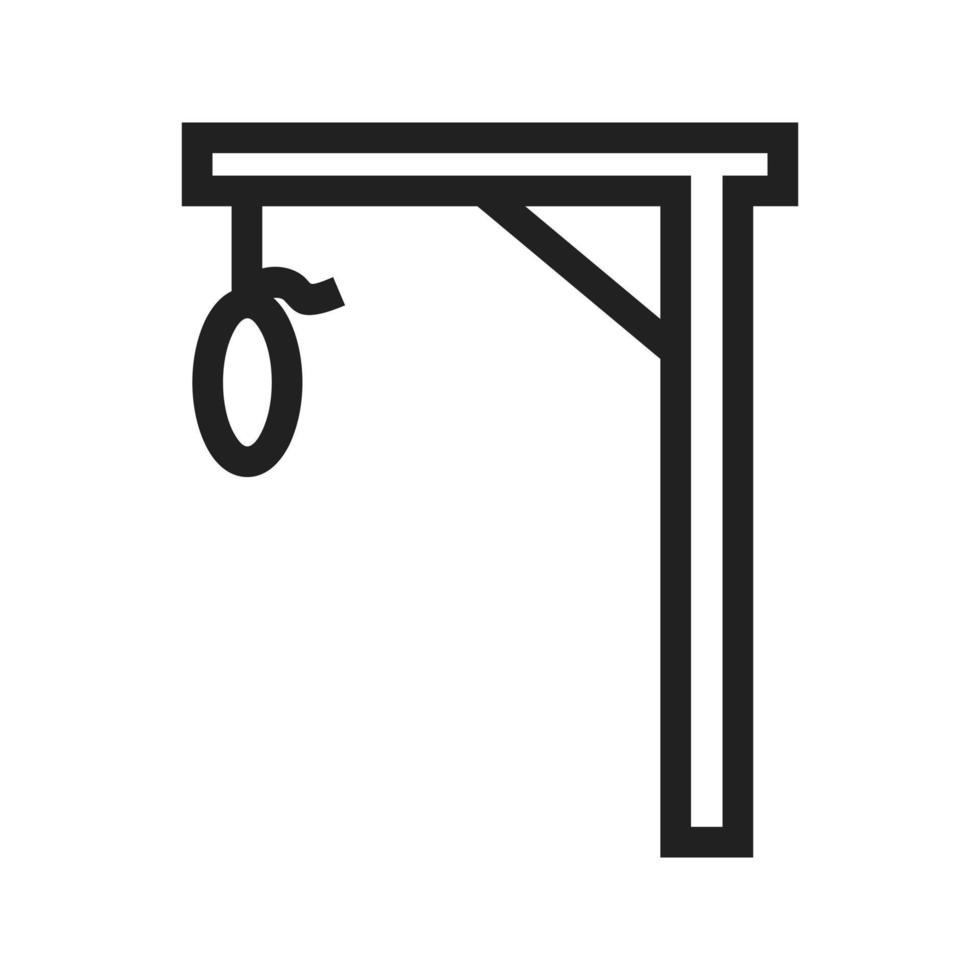 Gallows Line Icon vector