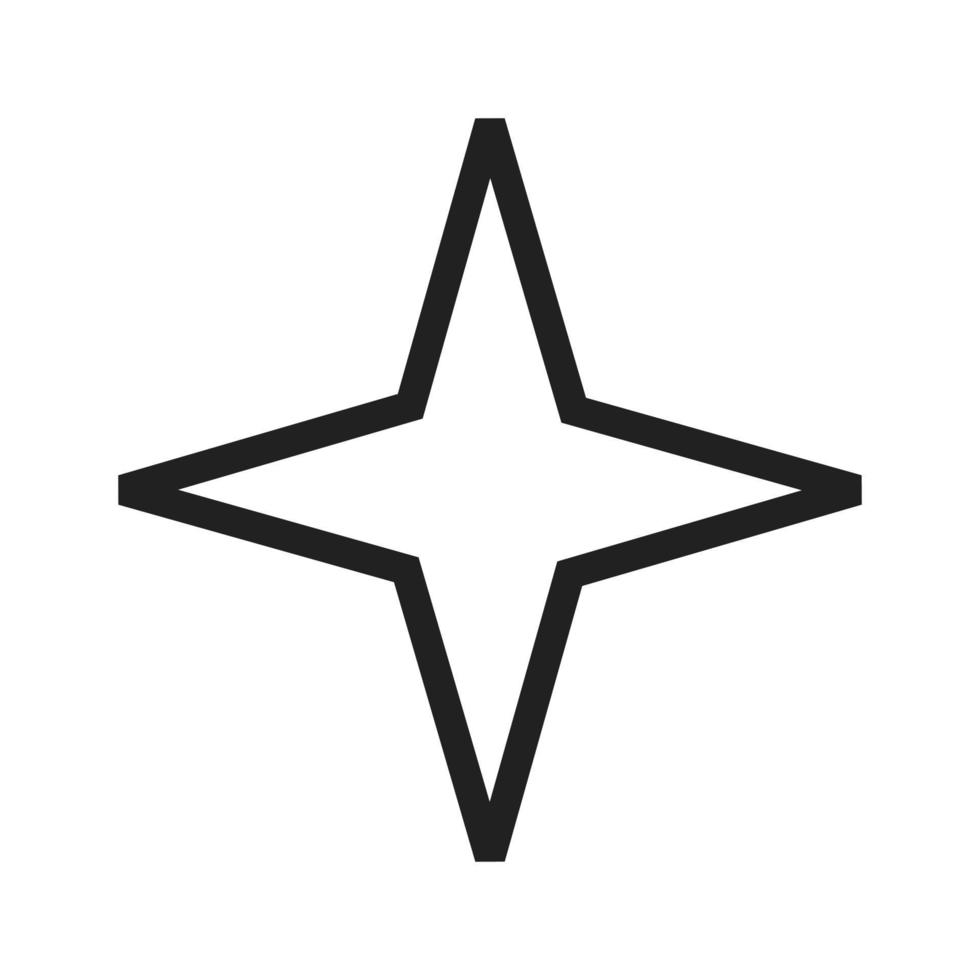 Star II Line Icon vector