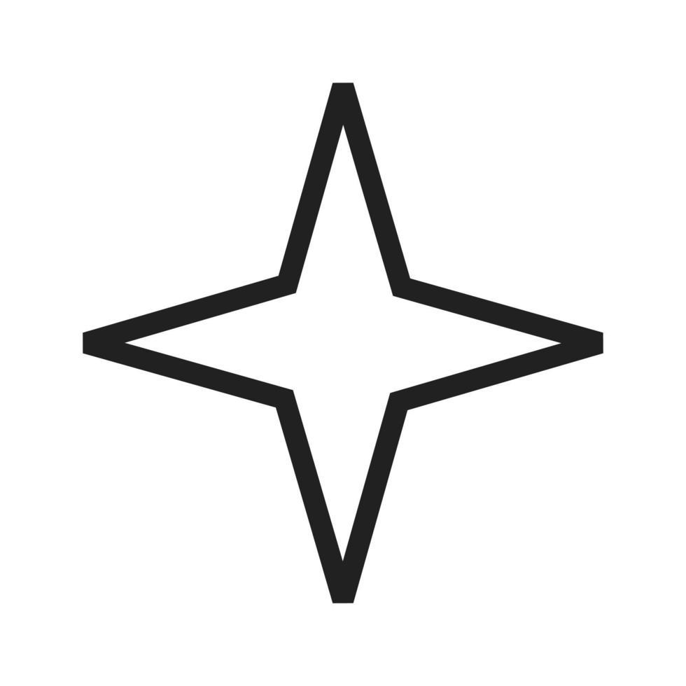 Star II Line Icon vector