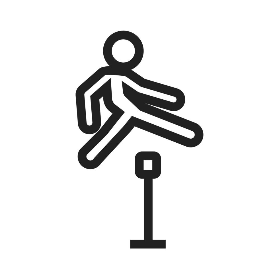 icono de línea de salto vector