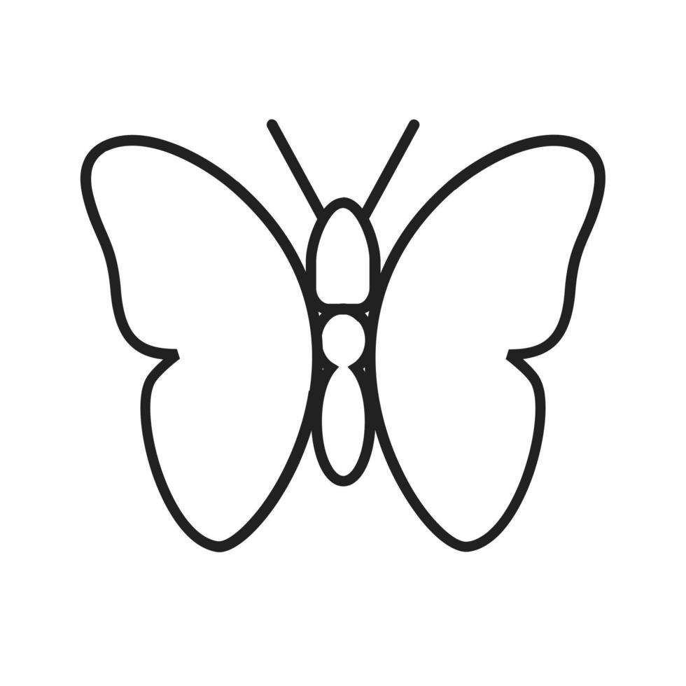 Butterfly Line Icon vector