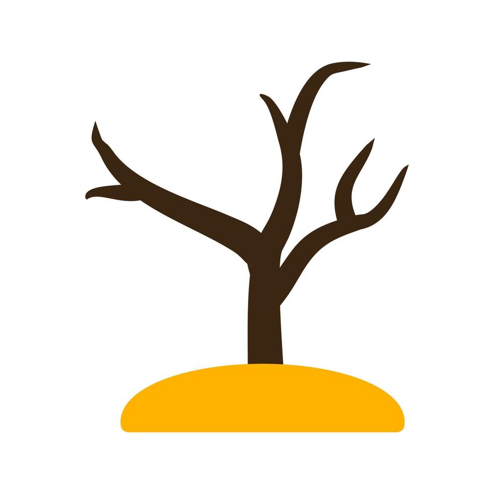 Autumn Tree Flat Multicolor Icon vector