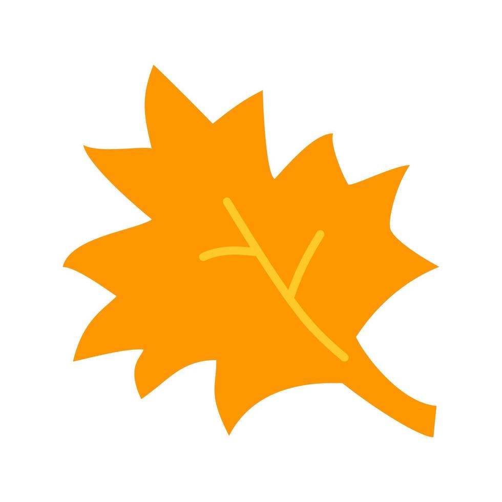 Maple Leaf Flat Multicolor Icon vector