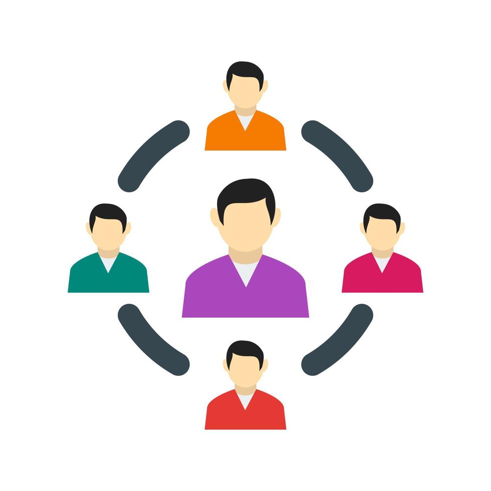 Target User Flat Multicolor Icon vector