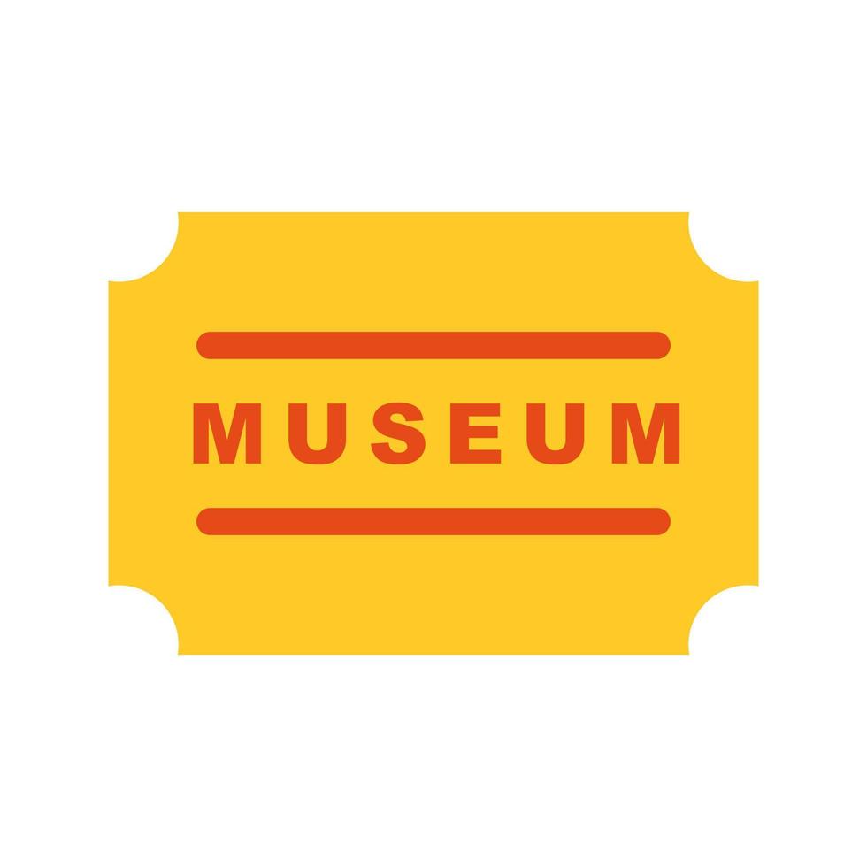 icono multicolor plano de la etiqueta del museo vector