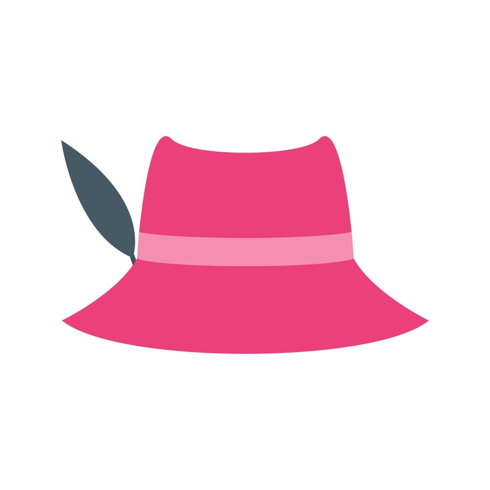 Woman's Hat Flat Multicolor Icon vector