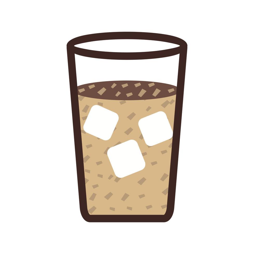 Iced Coffee Flat Multicolor Icon vector