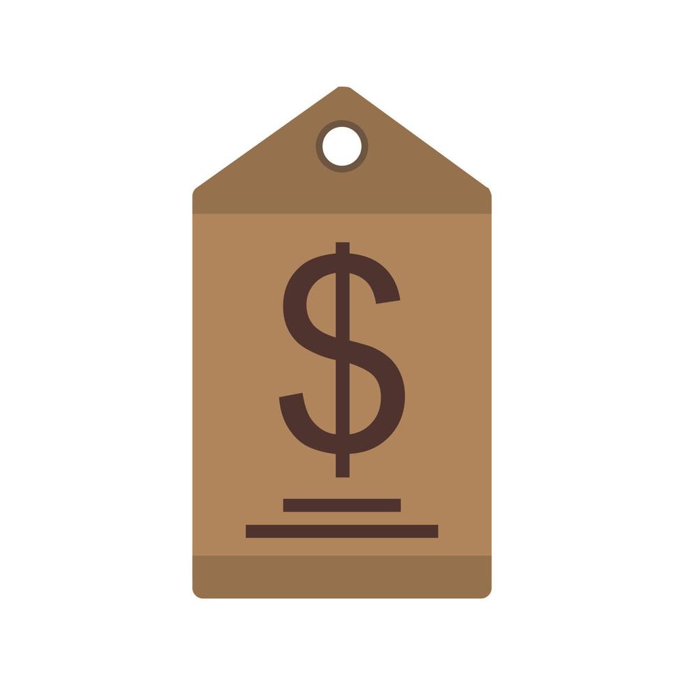 Dollar Tag Flat Multicolor Icon vector