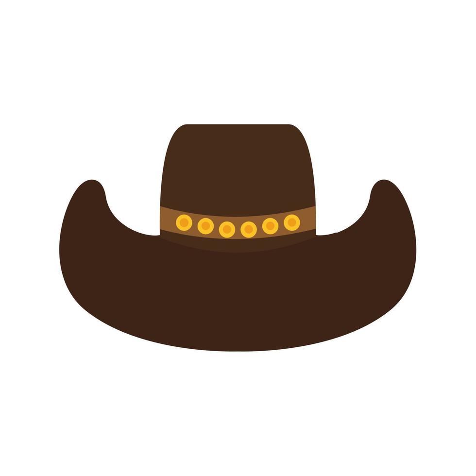 Cowboy Hat Flat Multicolor Icon vector