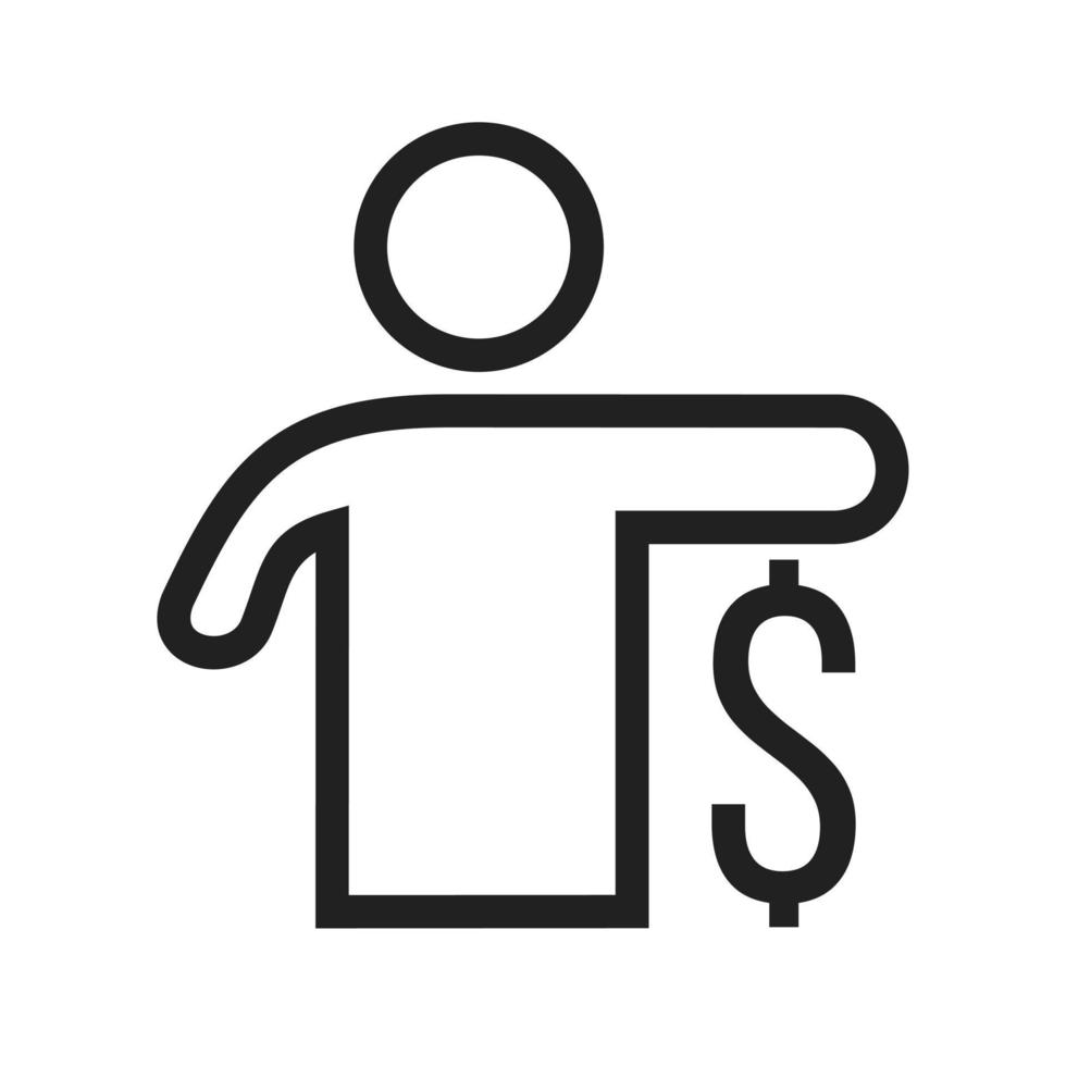 Banker Line Icon vector