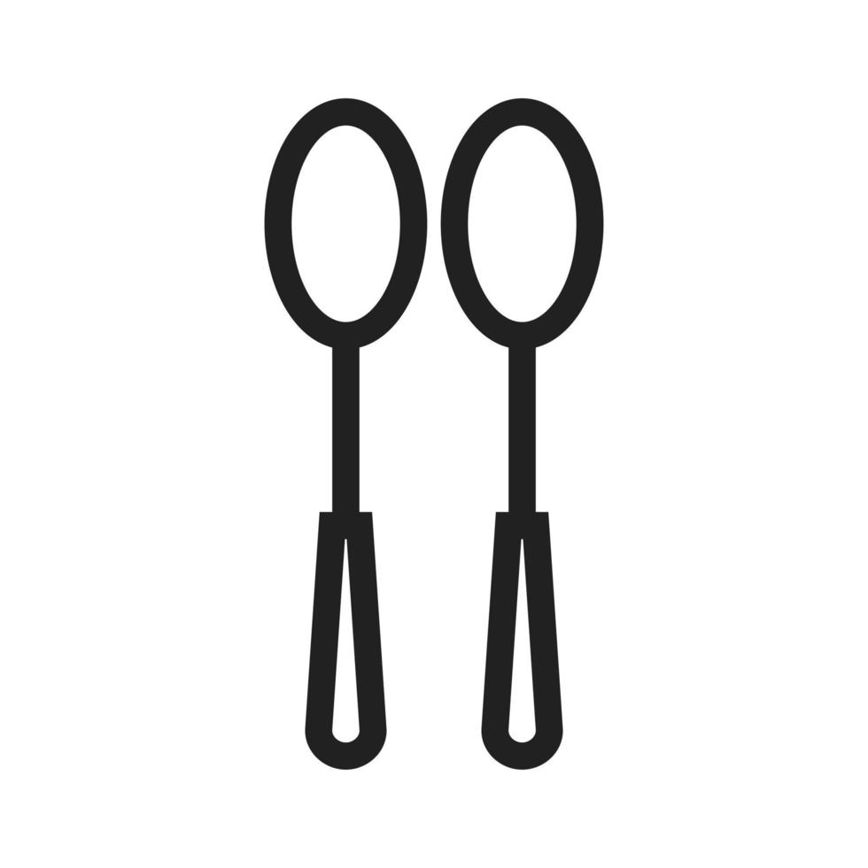 Spoons Line Icon vector