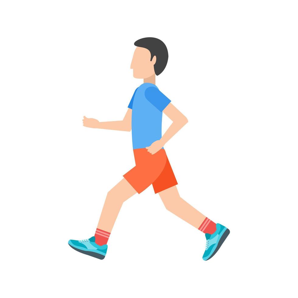 corriendo icono multicolor plano vector