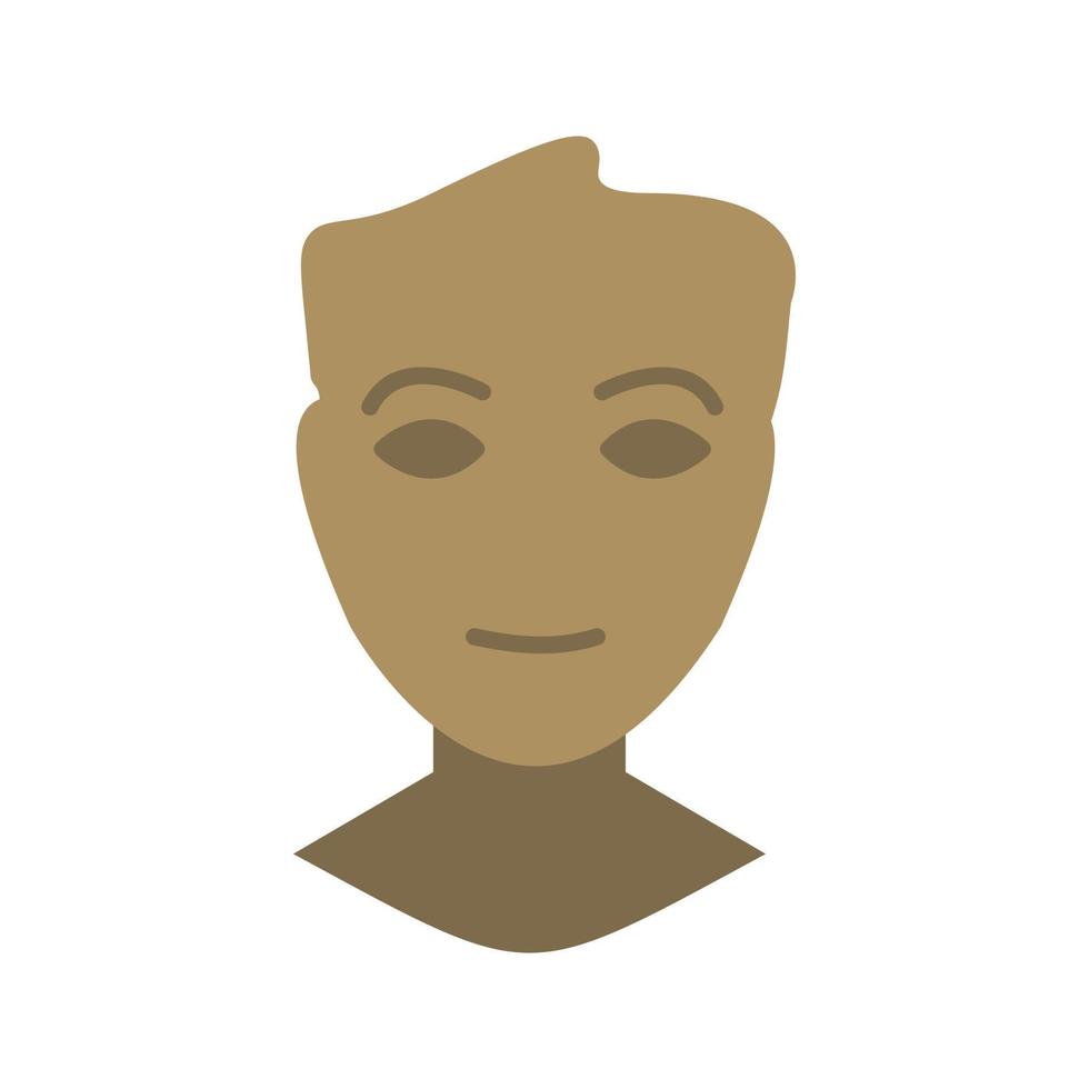 Human Face Flat Multicolor Icon vector