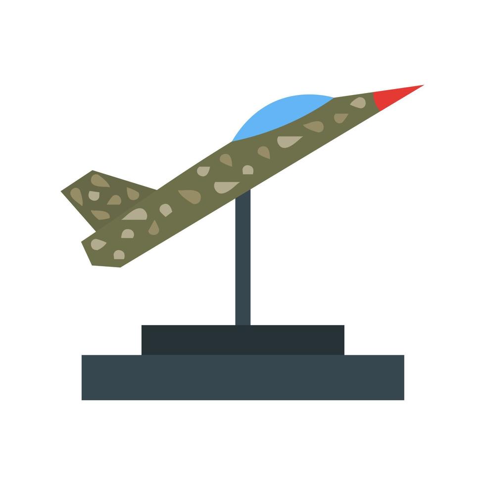 Jet Exhibit Flat Multicolor Icon vector